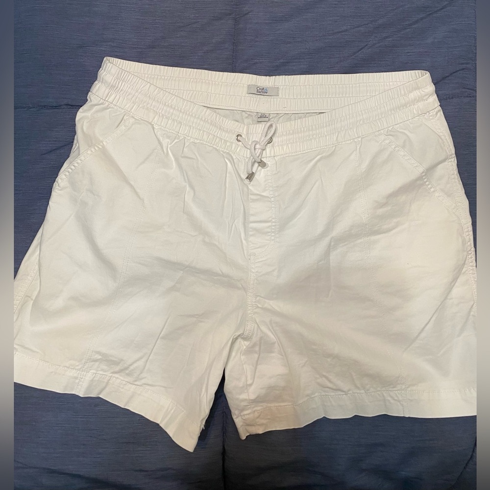 Croft & Barrow White Drawstring Shorts XXL pockets like new never worn